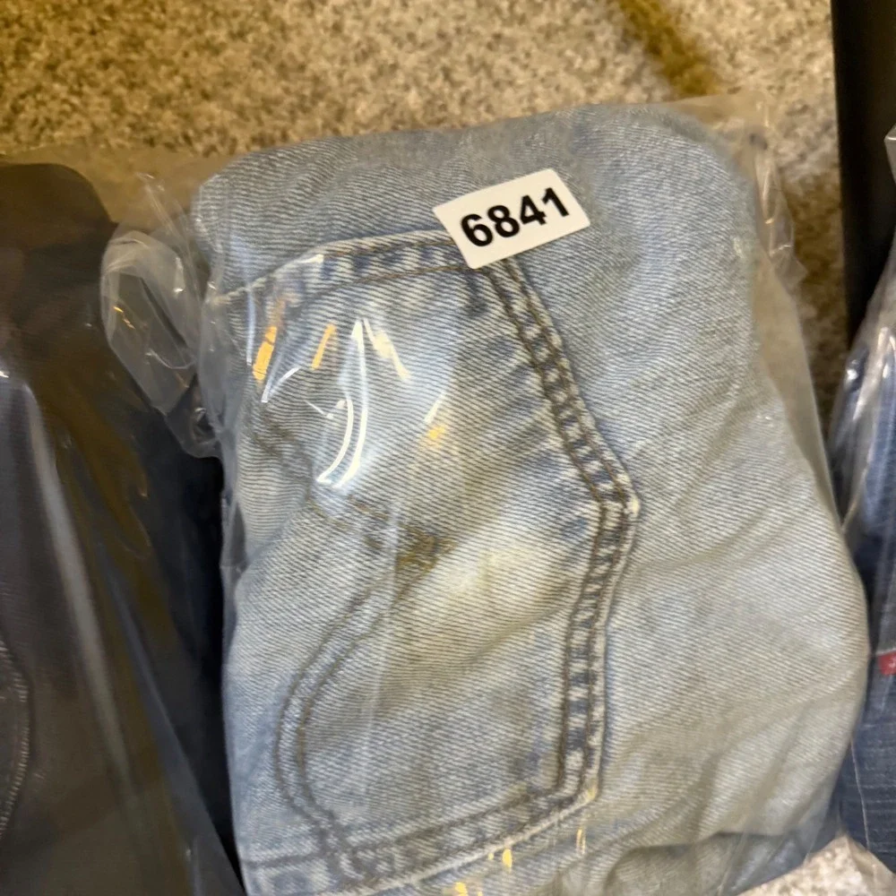 Levi's 505 Regular Fit Straight Leg Jeans Mens 40x30 Light Wash‎ Blue Denim